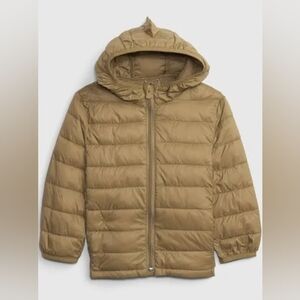 NWT 4T babyGap Gap 100% Recycled Lightweight Puffer Jacket 🦖 Dinosaur Hood